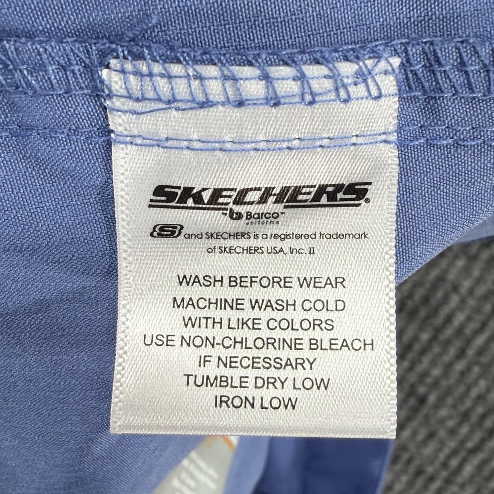 Skechers Reliance Cargo Scrub Pants Womens 3XL Ciel Blue Drawstring Stretch - Picture 13 of 13